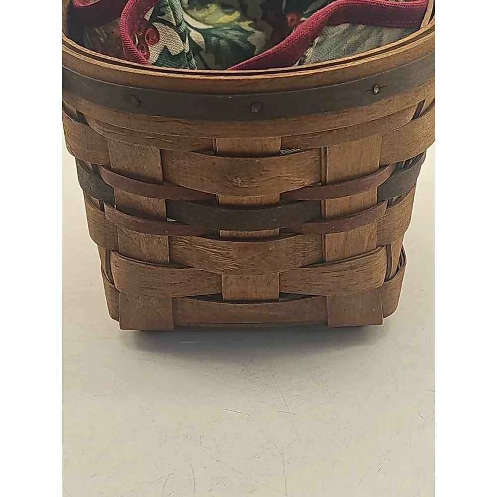 Longaberger VTG 1989 Inaugural Basket‎ With Cloth  Liner Excellent